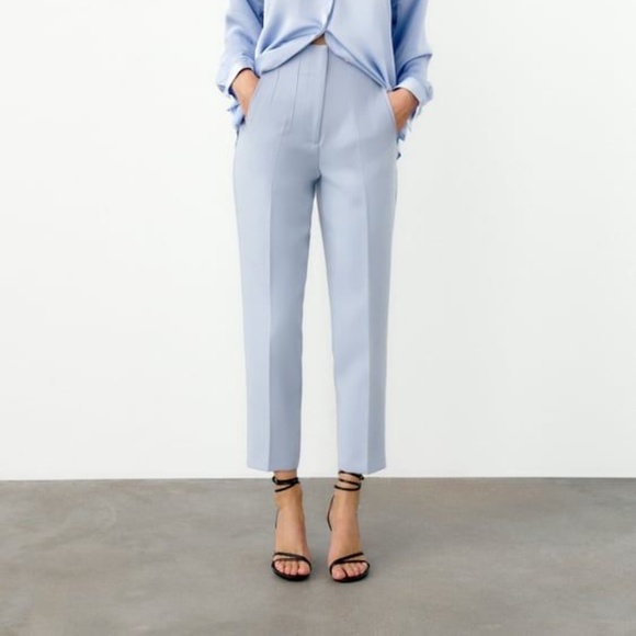 Zara High Waisted Pant blue lavender size xs - Picture 1 of 3